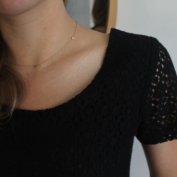 Black Lace Shift Dress - Picture 4 of 5